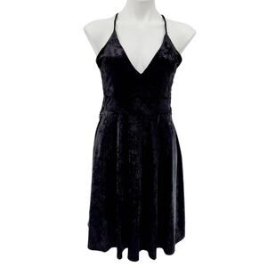 Parvenue Sleeveless Crushed Velvet and Lace Dress Size L Made in USA